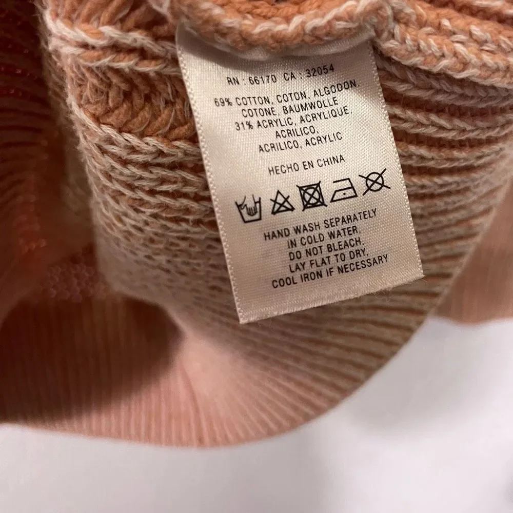 Sparrow | Anthropologie Orange‎ Knit Crewneck Pullover Sweater Size Small